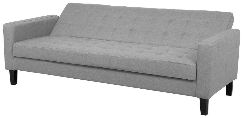 Sofá-cama 3 lugares em tecido cinzento claro VEHKOO Beliani