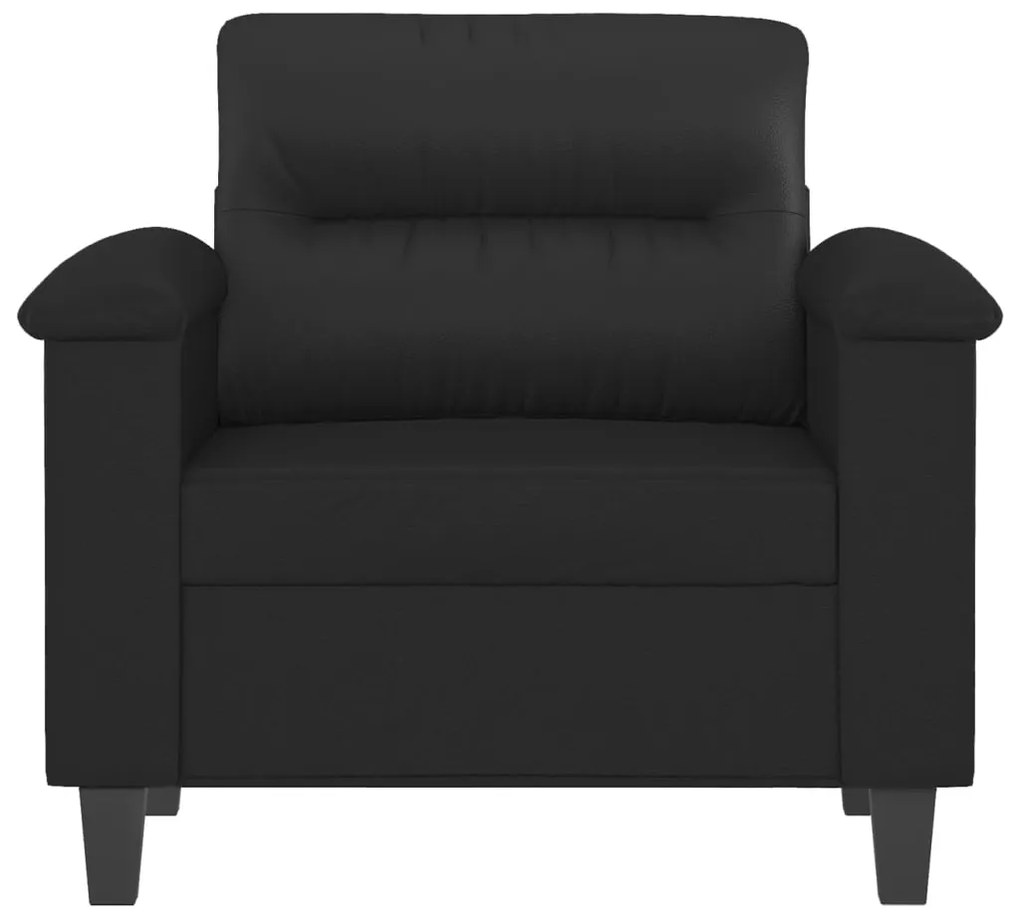 Poltrona couro artificial 60 cm preto