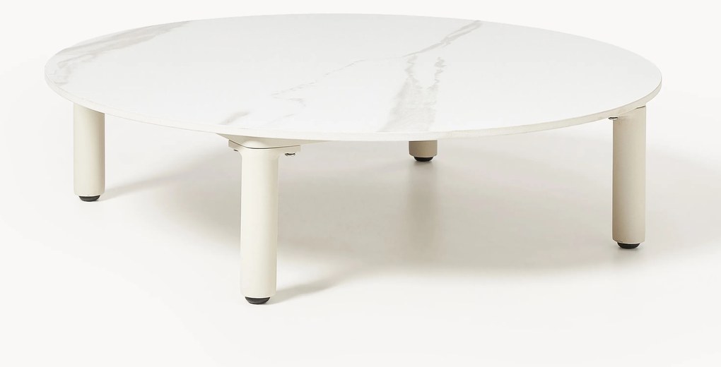 Mesa de centro redonda para jardim com efeito mármore Sienna, Ø 80 cm