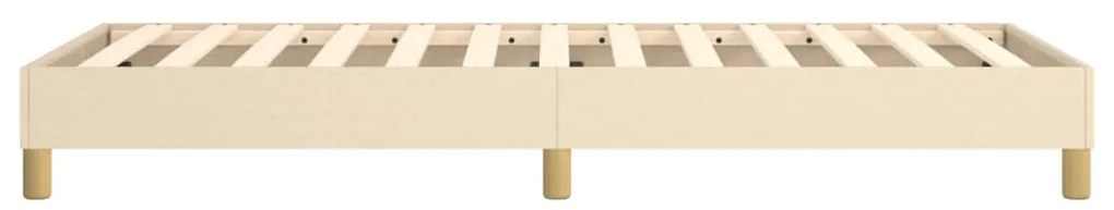 Estrutura de cama sem colchão 90x190 cm tecido creme