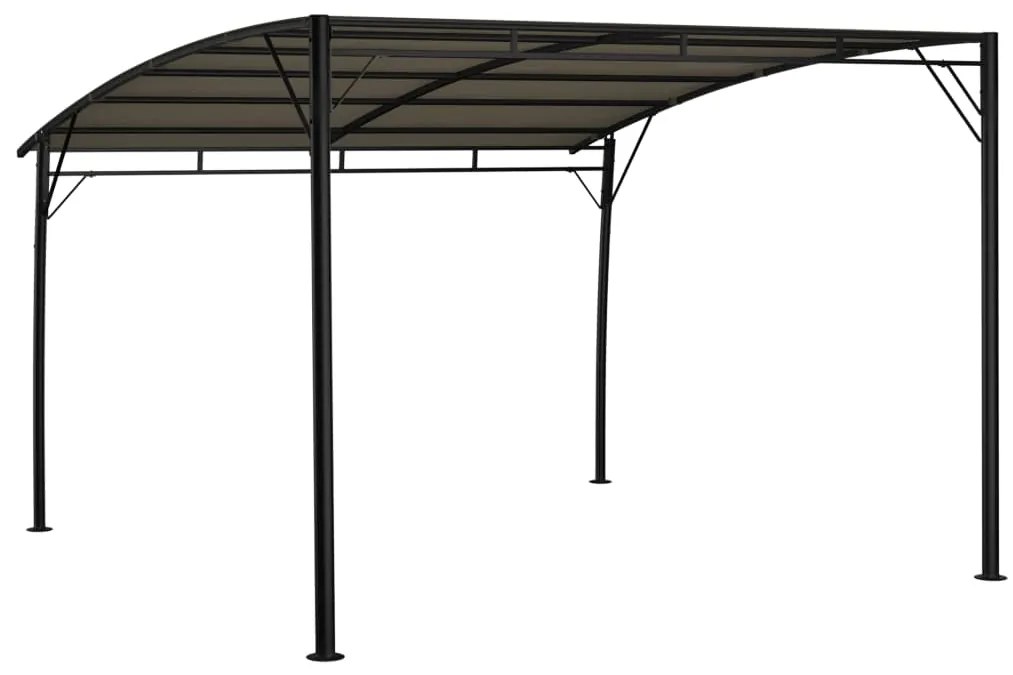 Toldo para-sol de jardim 3x3x2,55 m cinzento-acastanhado