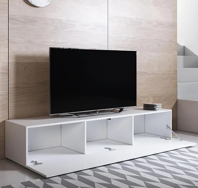 Móvel de TV Lukes de 160cm - Branco Brilhante - Design Moderno