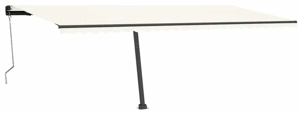 Toldo automático com LED e sensor de vento 600x300 cm cor creme