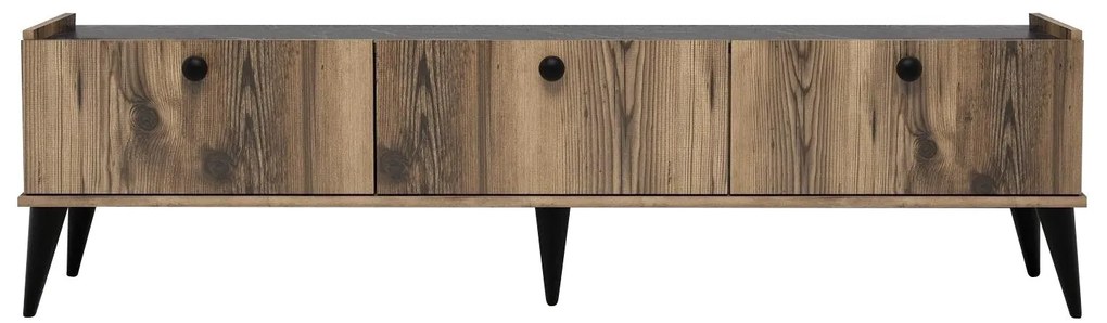 TV Stand Lidya – Nogueira e Mármore – 180x49x35 cm