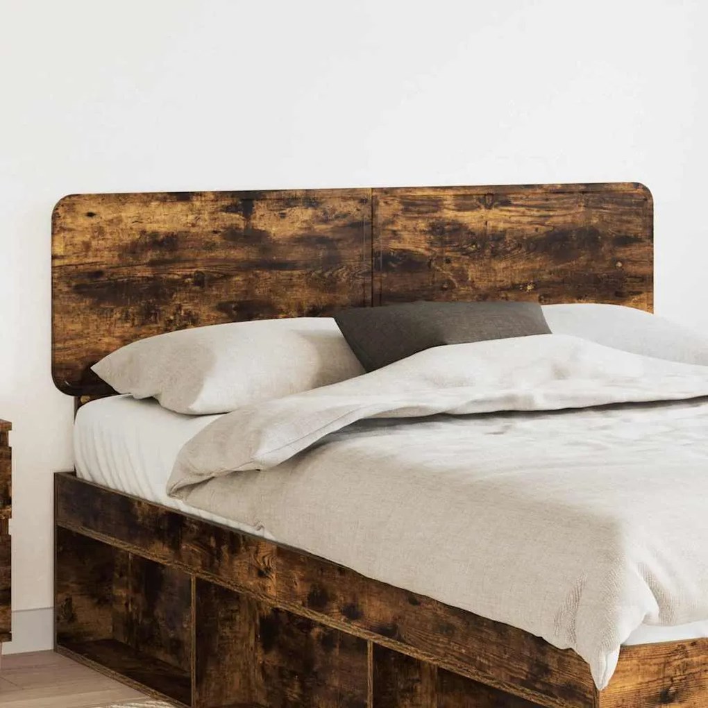 vidaXL Cabeceira Carvalho Defumado 150 cm Madeira processada