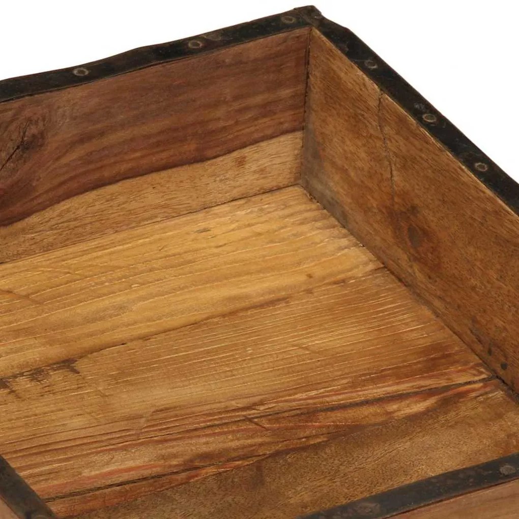 Bandejas vidaXL 4 pcs 31x29x10 cm Madeira Sólida Reciclada