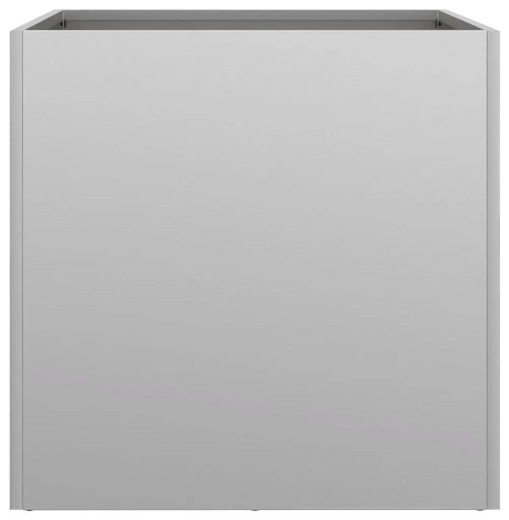 Vasos/floreiras 2 pcs 42x40x39 cm aço galvanizado prateado