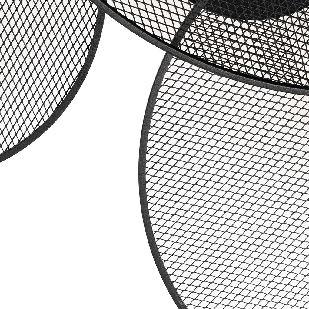 Candeeiro de parede design preto com rede 3 luzes - Jane Design