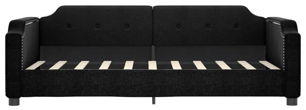 Sofá-cama com gavetão 90x190 cm tecido preto