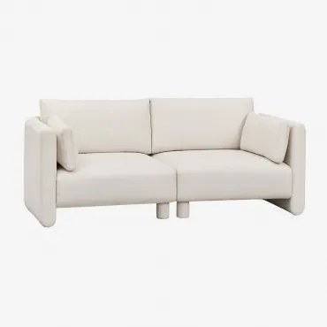 Sofá Modular De 2 Peças Em Tecido Artemisa Bouclé Bouclé Creme Bege - Sklum