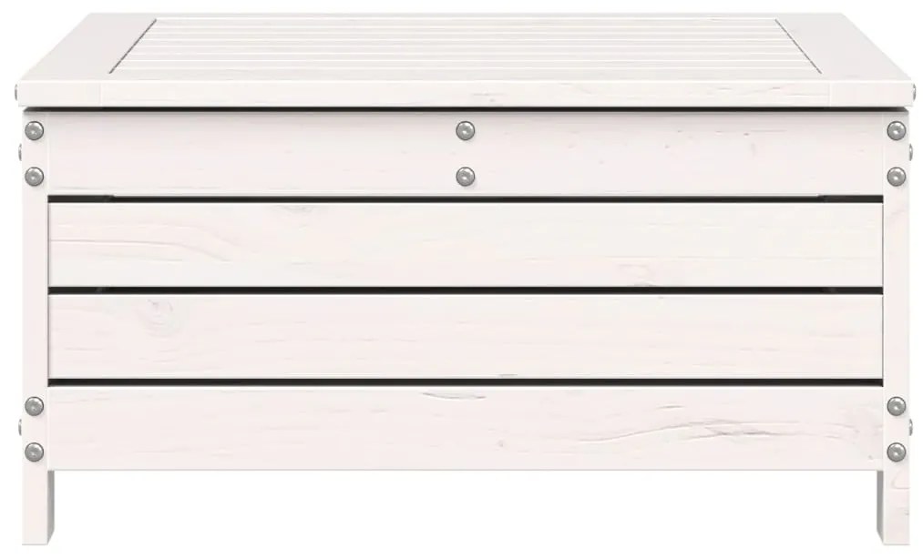 Apoio pés para jardim 62x63,5x32 cm pinho maciço branco