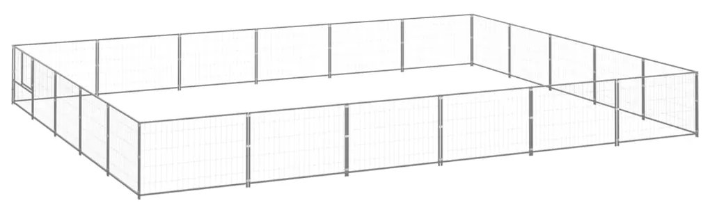 Canil para cães 30 m² aço prateado