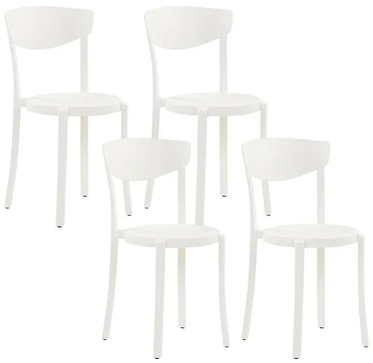 Conjunto de 4 cadeiras de jantar brancas VIESTE Beliani
