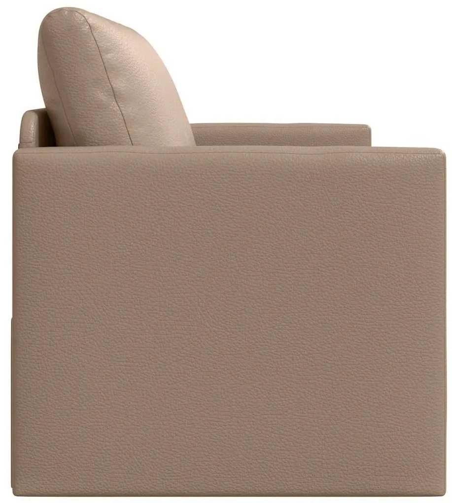 Sofá Cama 2 em 1 Cappuccino 124x71x78 cm Couro Sintético