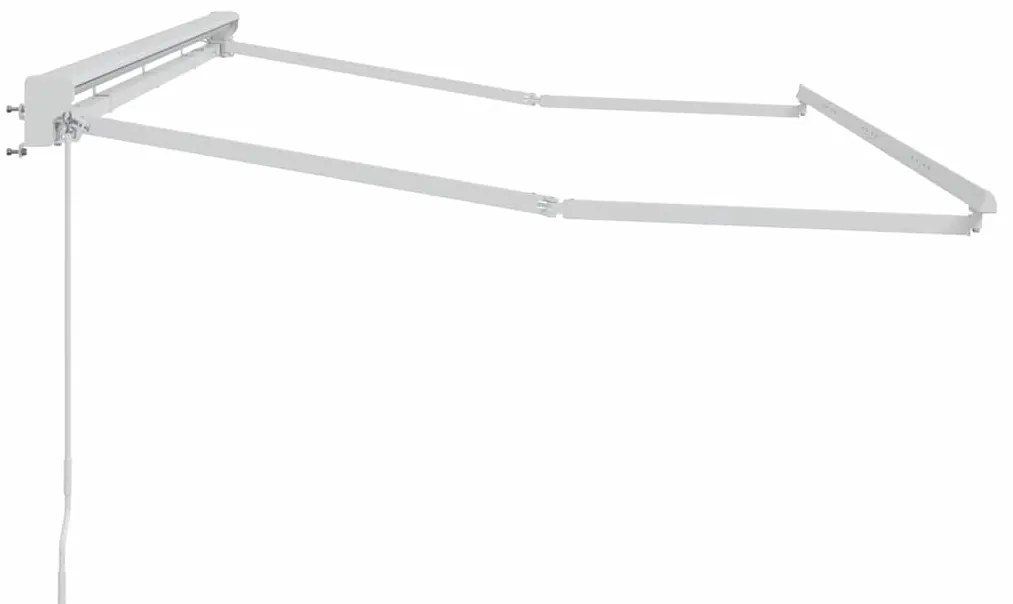 Toldo Manual Manual Branco 4 x 2 m Alumínio, Tecido