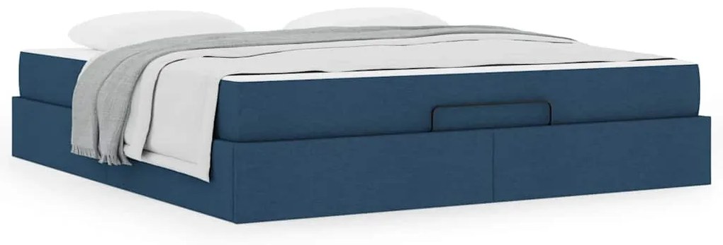 Estrutura da Cama Outros com armazenamento Azul 180 x 200 cm tecido