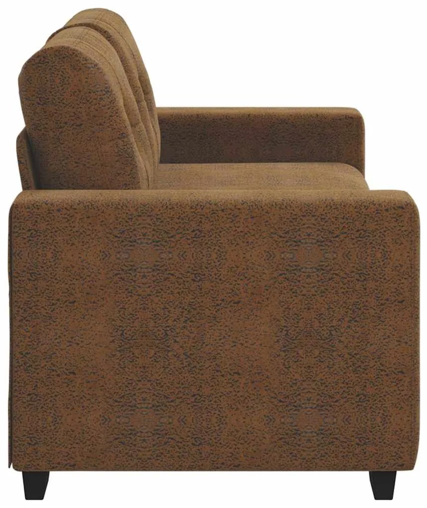 Sofá Loveseat vidaXL Castanho 140 cm em Couro Sintético