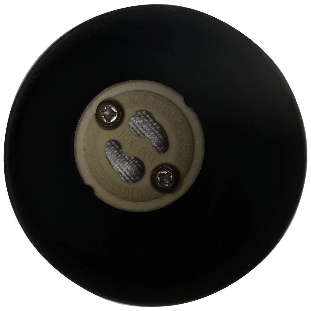 Holofote de Teto Bidirecional Ajustável Preto GU10