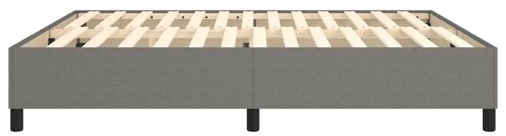 Estrutura de cama sem colchão 160x200 cm tecido cinzento-escuro