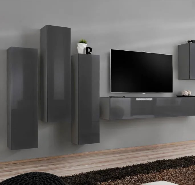 Armário Suspenso São João da Fresta – 30x180 cm – Cinzento com Porta A