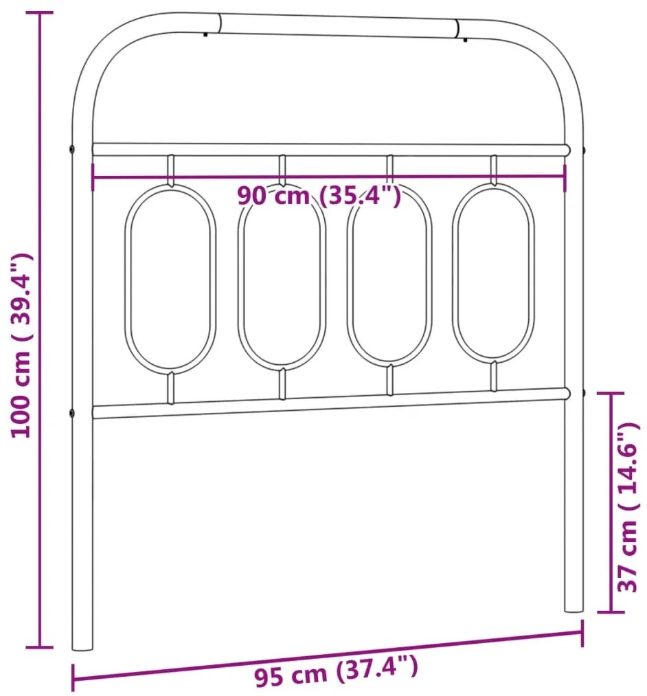Cabeceira de cama 90 cm metal branco
