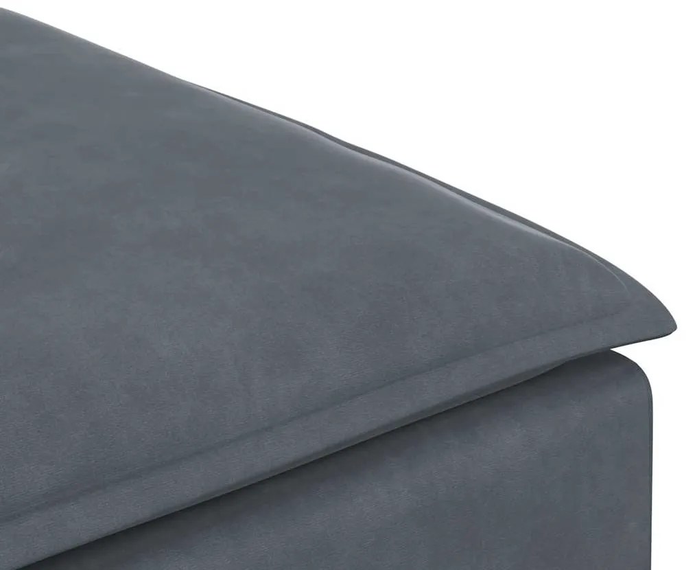 Módulo de pufe para sofá modular cinzento-escuro 100x100x48 cm
