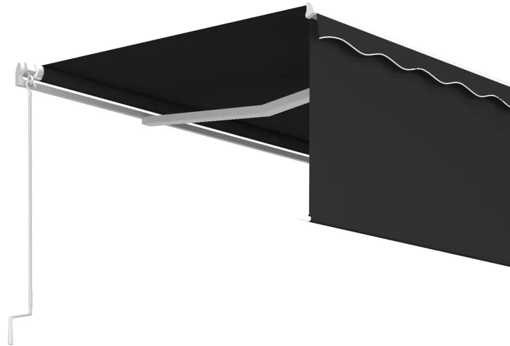 Toldo retrátil manual com estore 5x3 m antracite