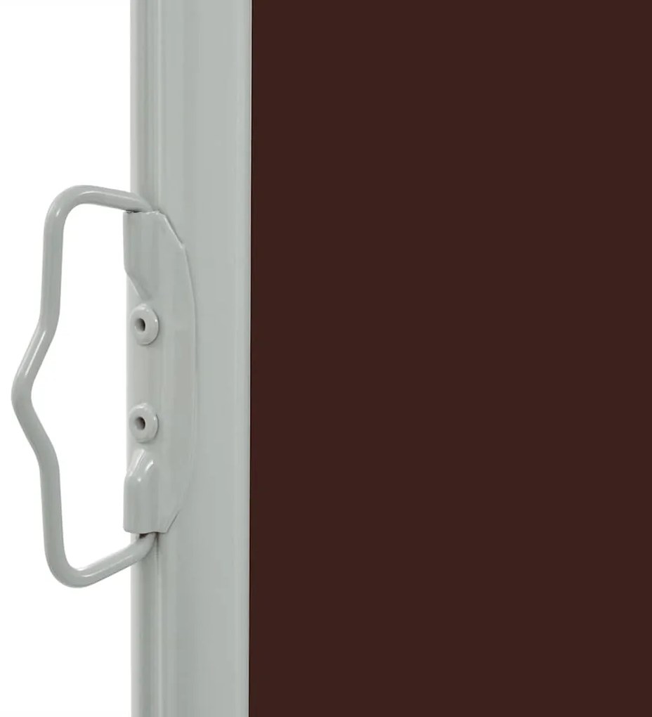 Toldo lateral retrátil para pátio 160x300 cm castanho