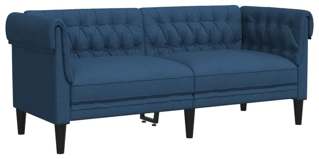 2 pcs conjunto de sofás tecido azul