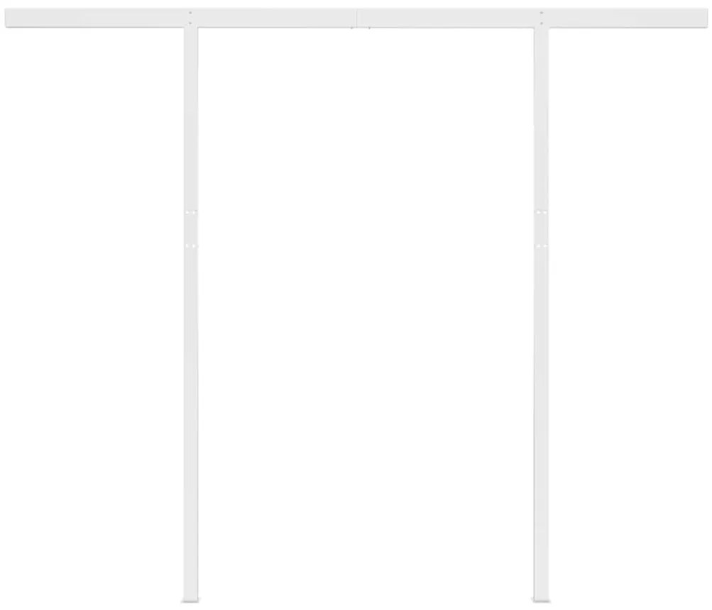 Toldo retrátil automático com postes 3x2,5 m cor creme