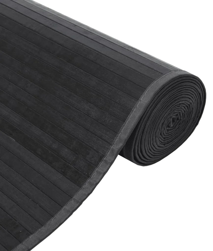 Tapete retangular 60x400 cm bambu cinzento