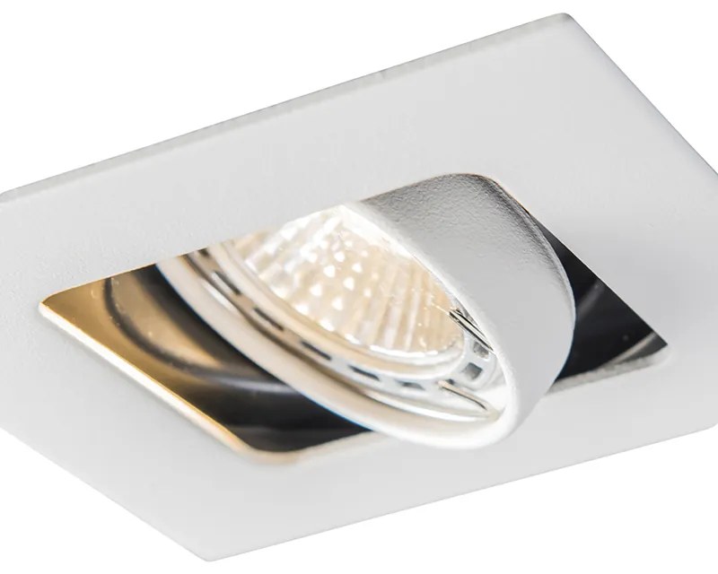 Foco quadrado embutido branco rotativo e inclinável - Artemis