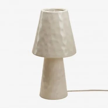 Candeeiro De Mesa Em Cerâmica Portia Beige Creme - Sklum