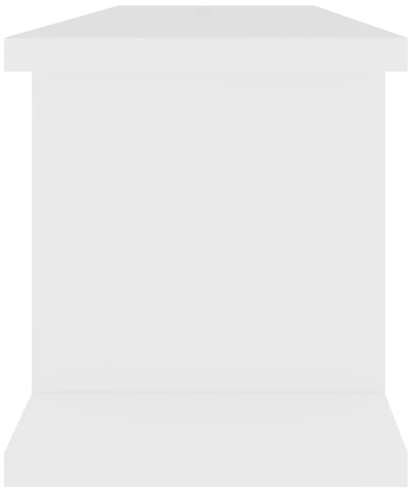 Prateleiras de parede 2 pcs 75x18x20 cm deriv. madeira branco