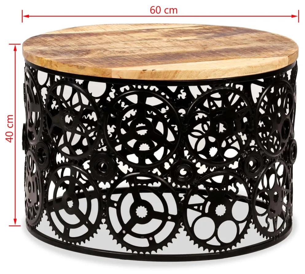 Mesa de centro madeira de mangueira maciça 60x40 cm