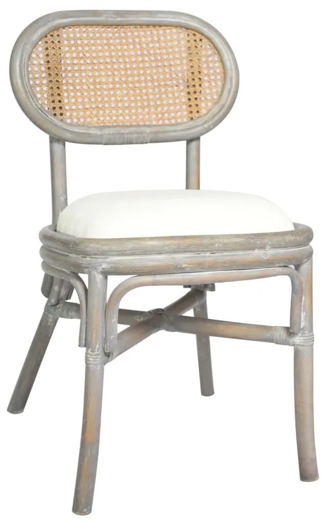 Cadeiras de jantar 6 pcs linho cinzento