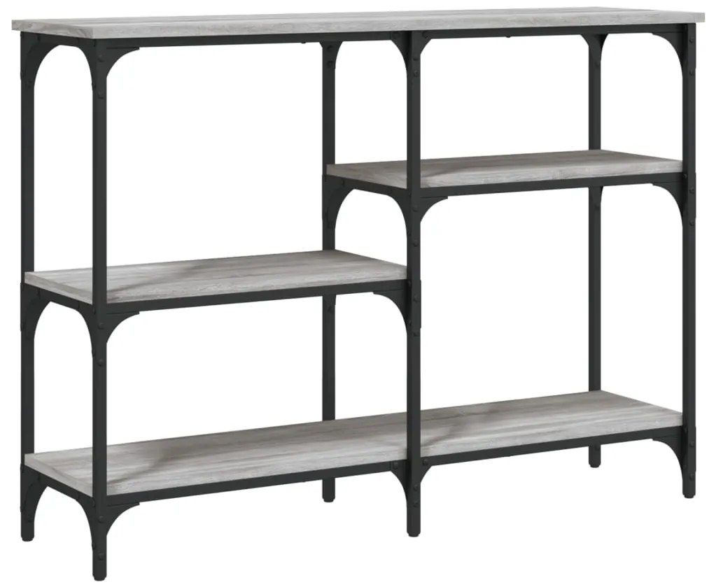 Mesa consola 102x29x75 cm derivados de madeira cinzento sonoma