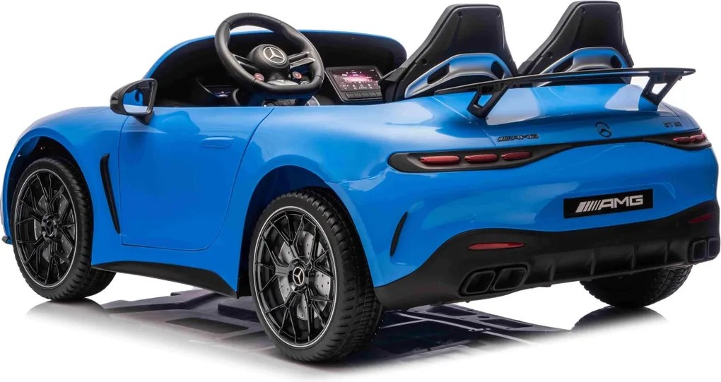 Carro elétrico para Crianças 24V, 2 Lugares, 4x4 Mercedes-Benz GT63 AMG, Rodas de espuma EVA, assento Couro ecológico Azul