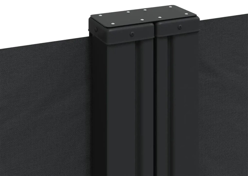 Toldo lateral retrátil 220x1200 cm preto
