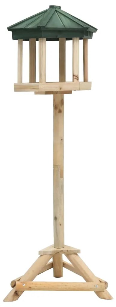 Comedouro de pé p/ pássaros 33x110 cm madeira de abeto maciça
