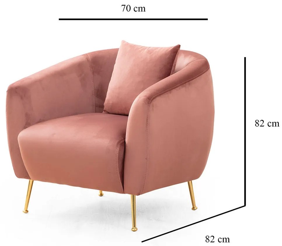 Cadeira Wing Eses – Rosa – 70 cm x 82 cm x 82 cm