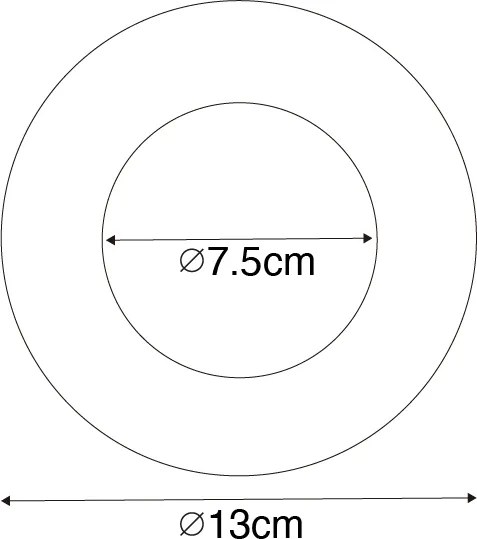 Conjunto de 6 anéis espaçadores brancos para focos embutidos de 7,5 - 13 cm - Spacer