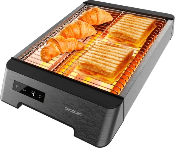 Torradeira plana horizontal NiceSlice Touch com 1000 W e 3 resistências para todo o tipo de pães ou produtos de pastelaria