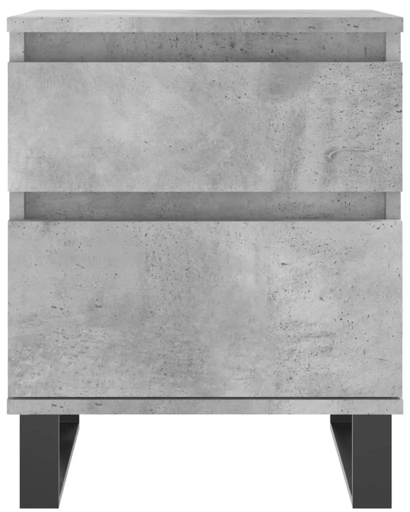 Mesas de cabeceira 2 pcs derivados de madeira cinzento cimento