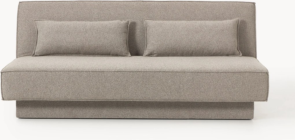 Sofá-cama em bouclé com arrumação David (2 lugares)