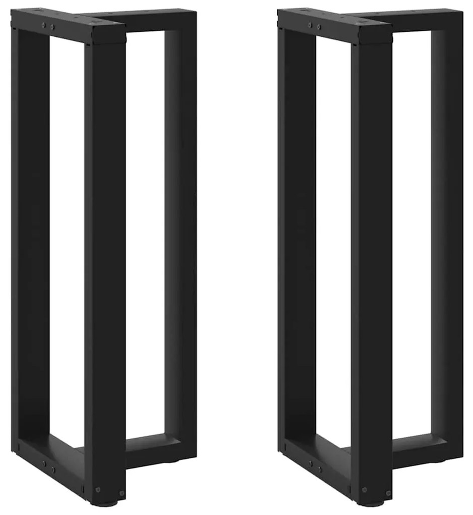 vidaXL Pés de mesa de bar em forma de T, 2 peças, preto, 40x35x(100-101) cm, aço