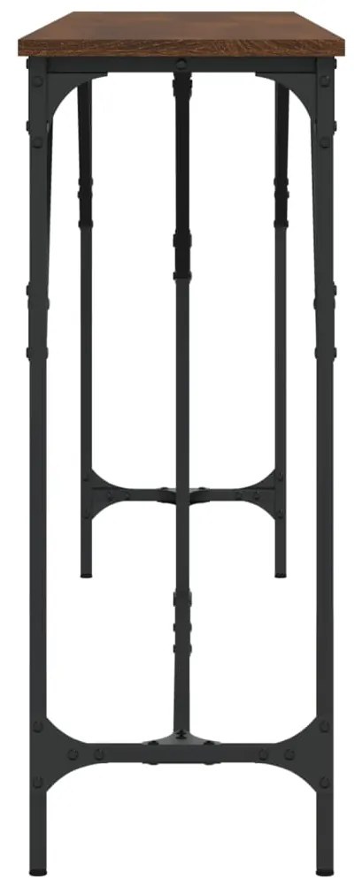 Mesa consola 200x29x75 cm derivados madeira carvalho castanho