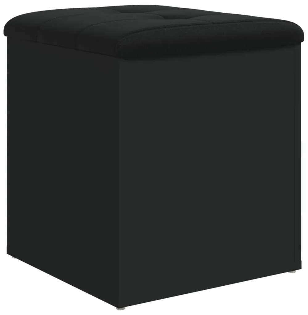 Banco de arrumação 42x42x45 cm derivados de madeira preto