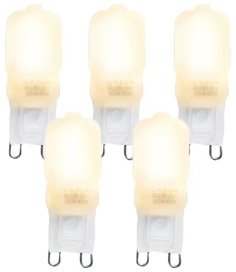 Conjunto de 5 Lâmpadas LED G9 CUTE PC 2W 200lm 2700K