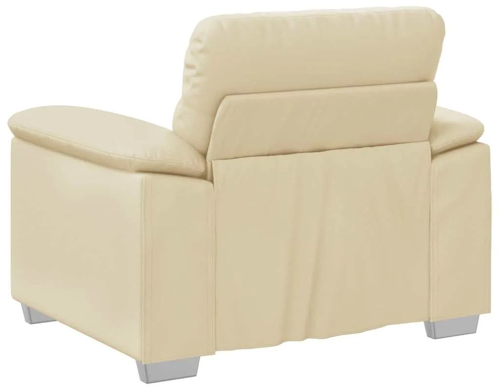 Poltrona 60 cm couro artificial creme